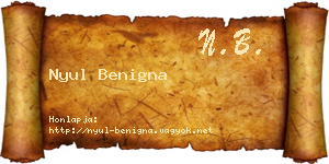 Nyul Benigna névjegykártya